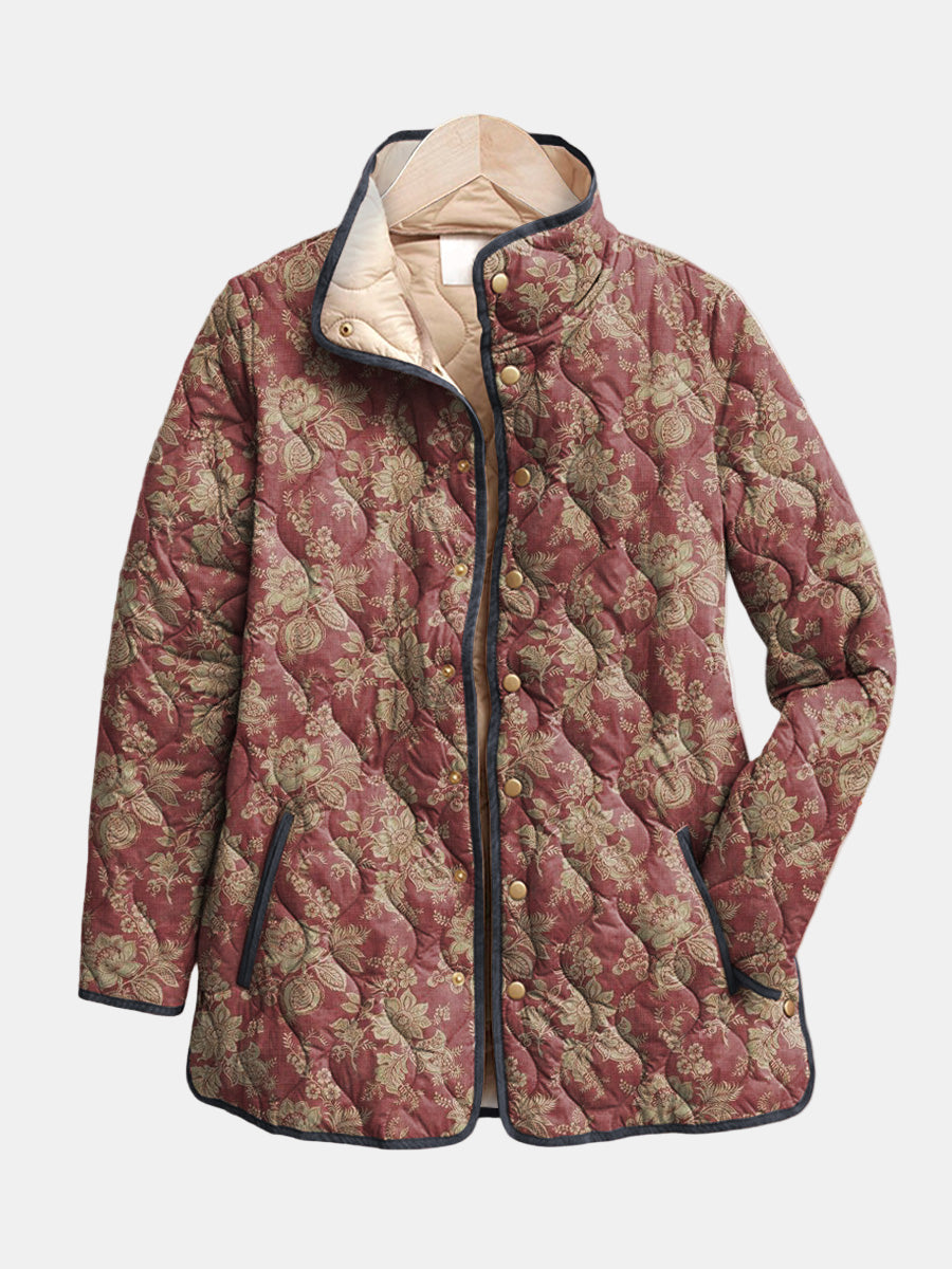 Vaelix | Retro Floral Print Jacket