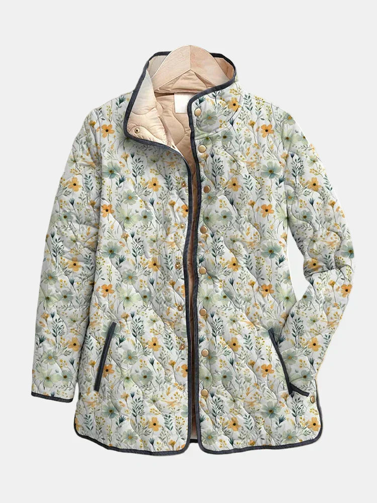 Vaeven | Delightful Floral-Printed Quilted Jacket