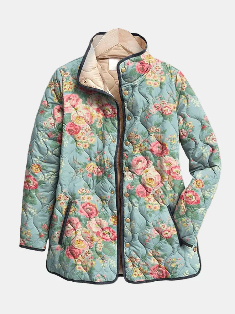 Saevina | Quilted Floral Print Jacket
