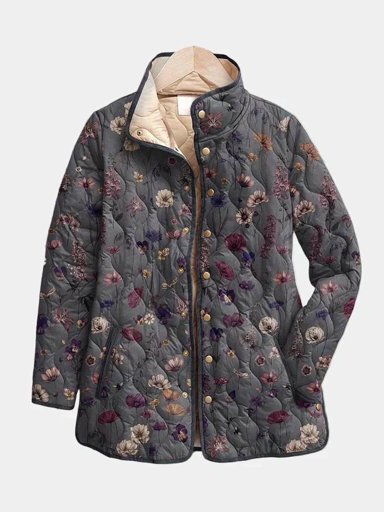 Salira | Vintage Floral Print Quilted Jacket